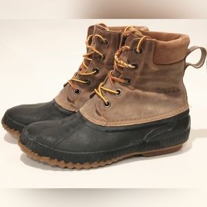 Sorel Cheyenne Waterproof Leather Duck Snow Boots Brown Mens Size US 9.5